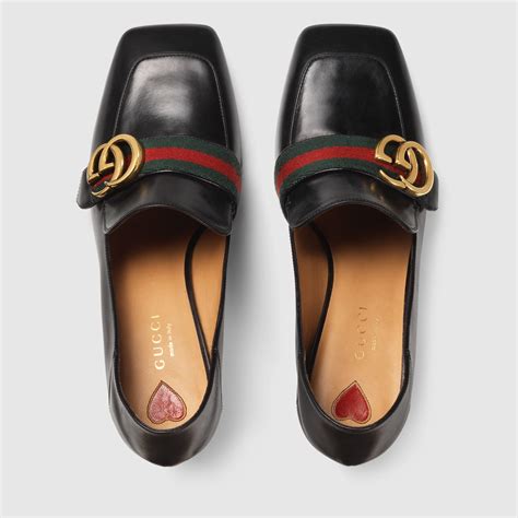 gucci leather mid heel loafer review|gucci snakeskin loafers.